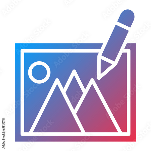 Vector Design Photo Editing Icon Style