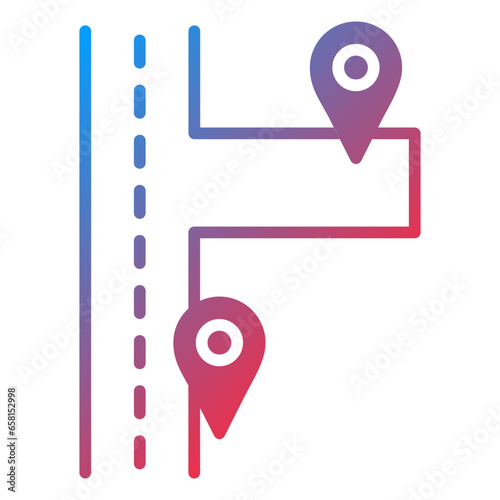 Vector Design Nearby Destinations Icon Style