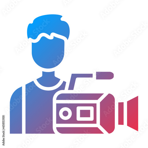 Vector Design Camera Operator Icon Style