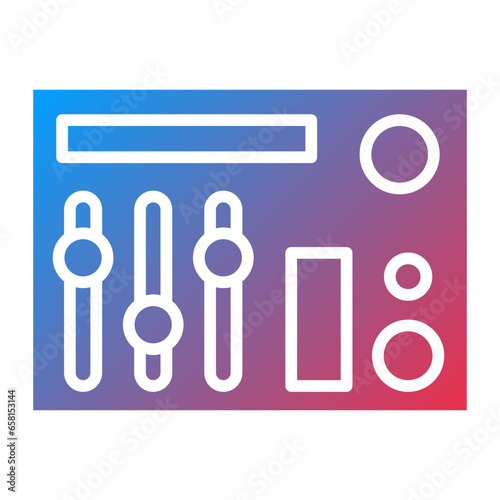 Vector Design Audio Mixing Icon Style
