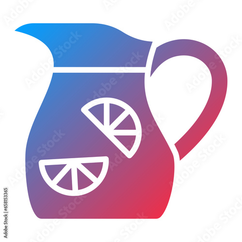 Vector Design Lemonade Jug Icon Style