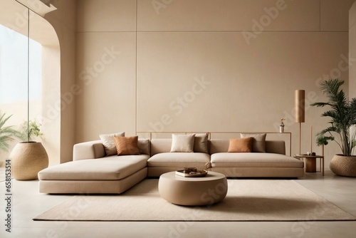 Modern Living Room Interior With Comfortable Sofa