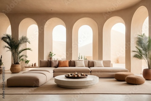 Modern Living Room Interior With Comfortable Sofa © antusher