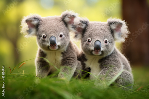 a pair of cute koalas