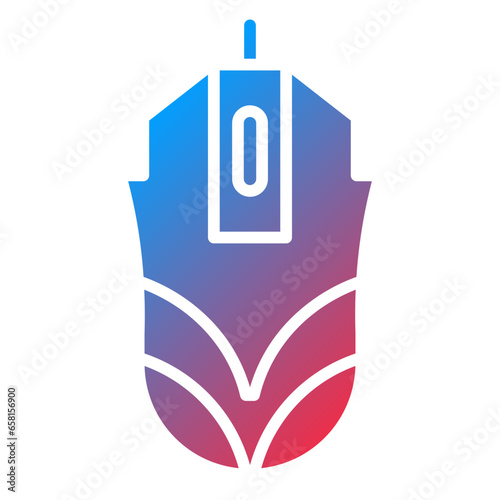 Vector Design Gaming Mouse Icon Style