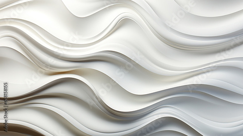 Digital Art of White Liquid Paint Wavy or Curvy Gel Texture Abstract Art Background