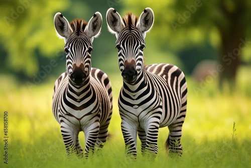 a pair of cute zebras