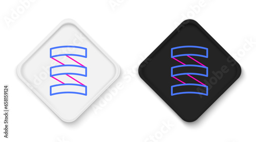 Line Sports nutrition bodybuilding proteine power drink and food icon isolated on white background. Colorful outline concept. Vector