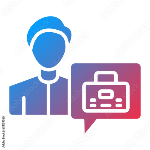Vector Design Job Seeker Male Icon Style