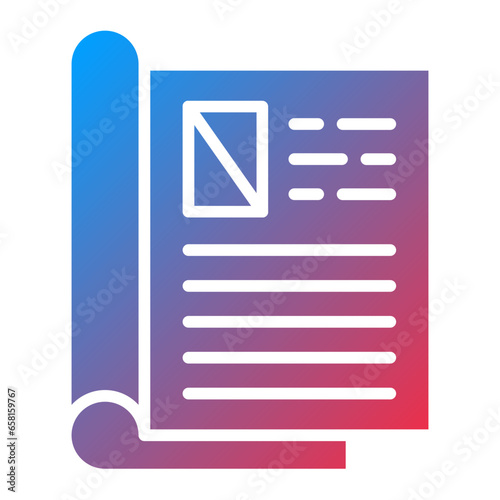 Vector Design Magazine Layout Icon Style