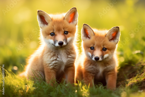 a pair of cute foxes © Yoshimura