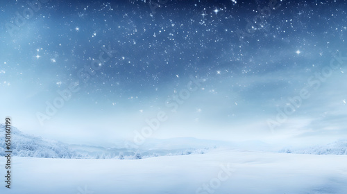 Beautiful ultrawide winter landscape with snow and trees © Asmpire