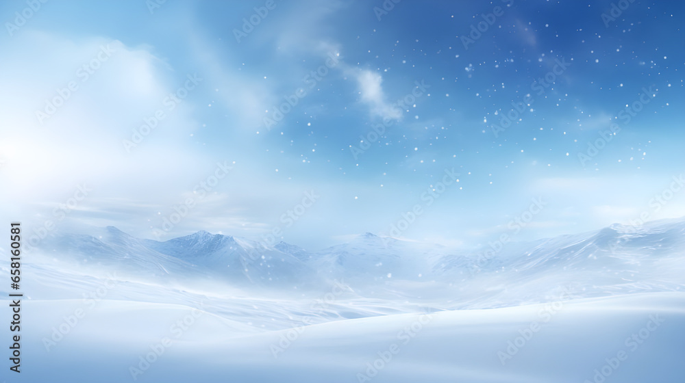 Beautiful ultrawide winter landscape with snow and trees Beautiful ultrawide winter landscape with snow and trees