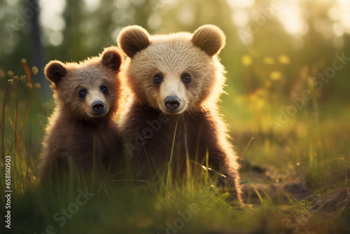 a pair of cute bears