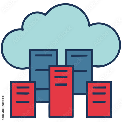 Almacenamiento en la nube vectores