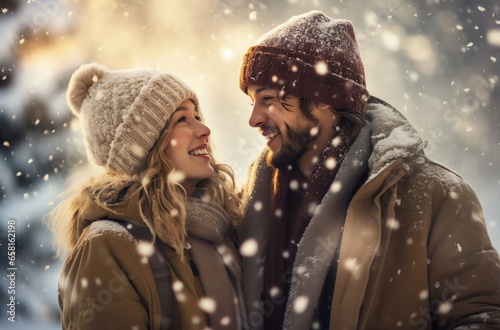 Winter vibes, enjoy winter cheerfully with a smiling and happy face