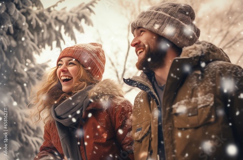 Winter vibes, enjoy winter cheerfully with a smiling and happy face