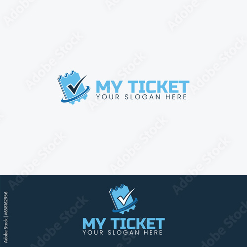 Creative Check Mark Logo Design Template. Check Mark Logo Design Vector Ticket logo Design