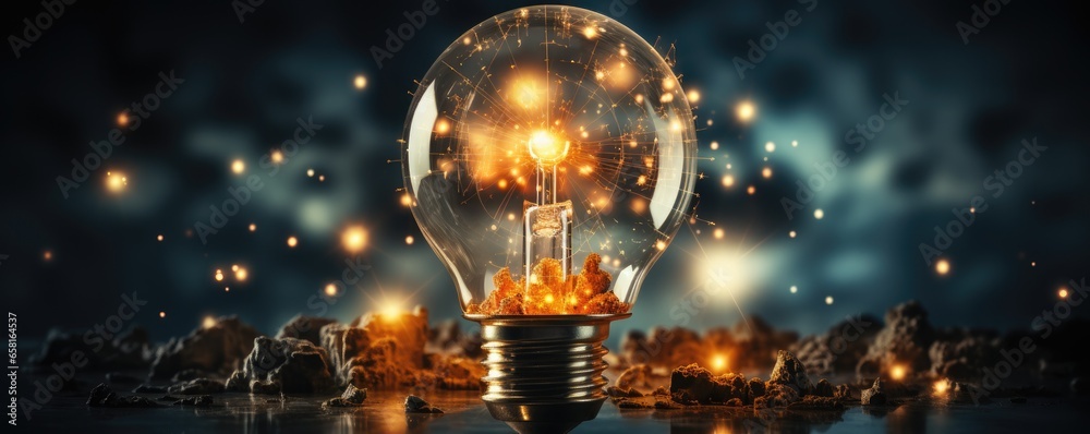 Lightbulb closeup innovation symbolism