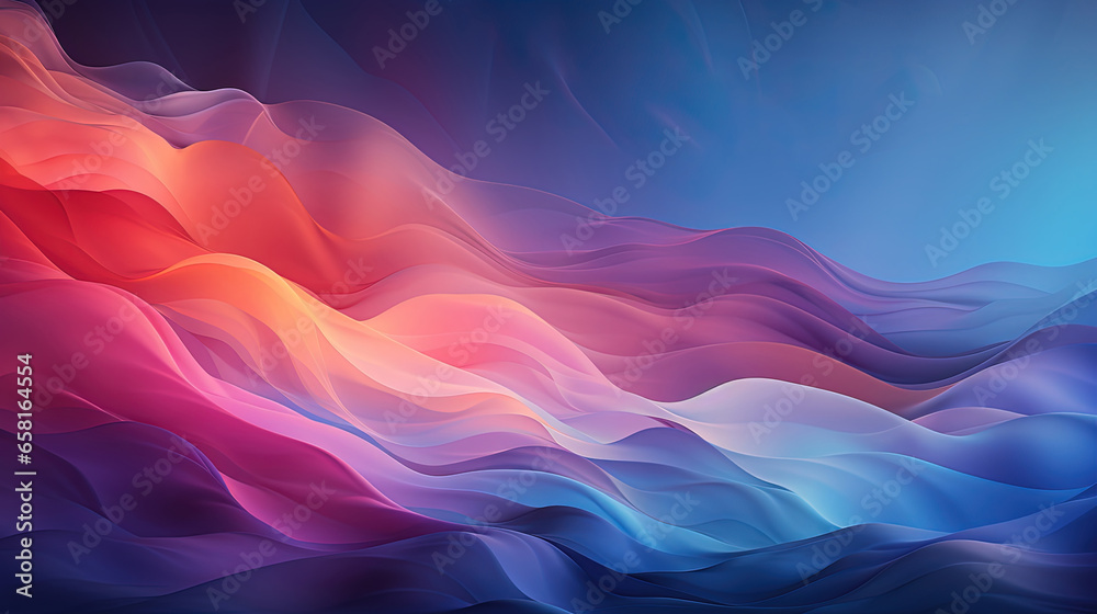 Realistic Abstract Pink and Cyan Paint Liquid Wavy Pattern Background