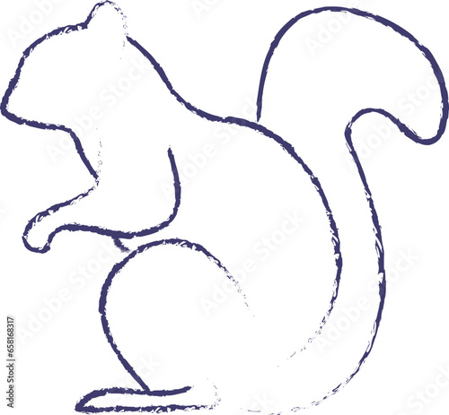 Squirrel hand drawn vector illustration