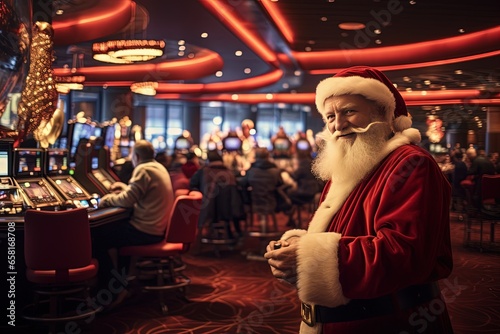 santa claus gambling in casino