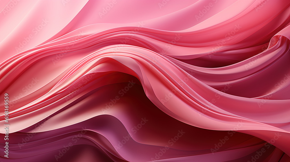Fototapeta premium Realistic Abstract Pink Paint Liquid Wavy Silky Background