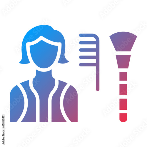 Make Up Artist Female Icon Style