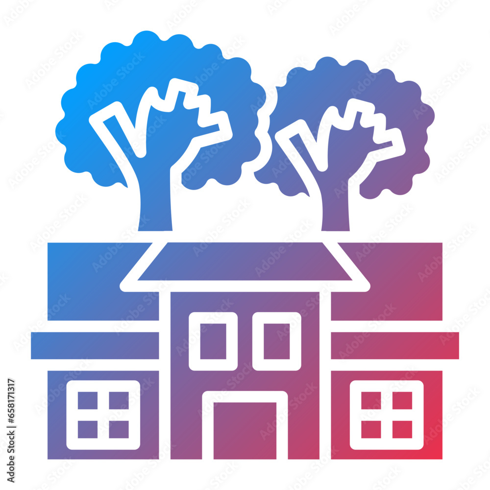 Obraz premium Eco House Icon Style