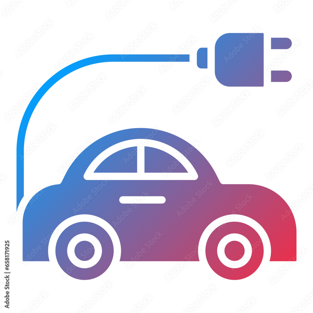 Electric Car Icon Style Electric Car Icon Style