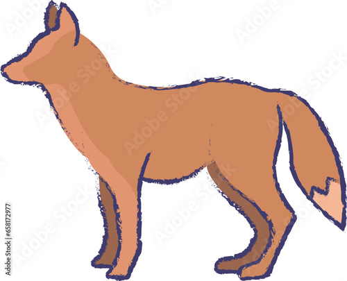 Fox hand drawn vector illustration © Icongeek26