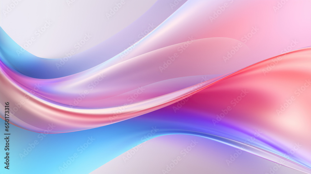 Fototapeta premium Pastel Wispy Smooth Liquid Wave Abstract Background, Generative AI