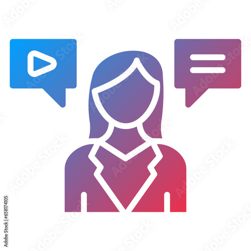 Female Influencer Icon Style
