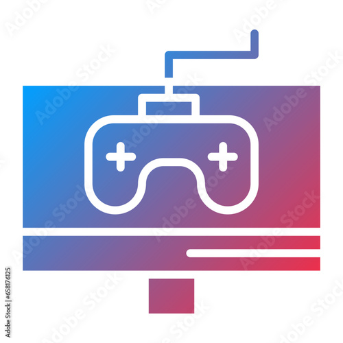 Gaming Monitor Icon Style