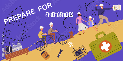 Emergency Prepare Flat Collage
