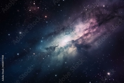 A limitless  ethereal background resembling the vast expanse of outer space with nebulous galaxies. Generative AI