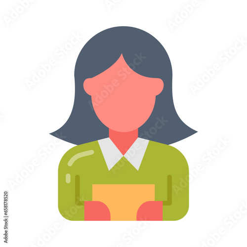 Secretary icon in vector. Illustration