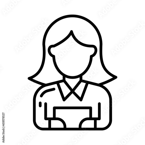 Secretary icon in vector. Illustration