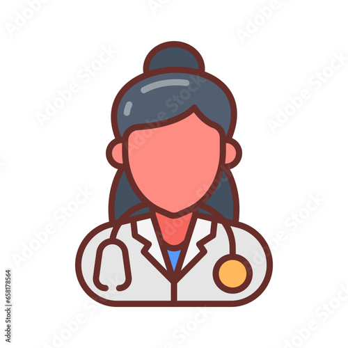Doctor icon in vector. Illustration