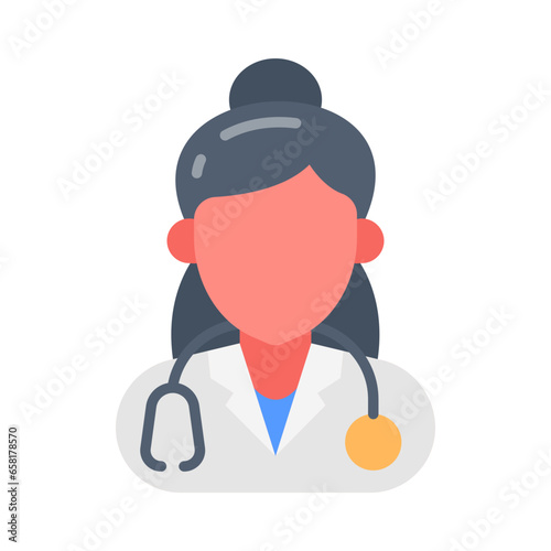 Doctor icon in vector. Illustration