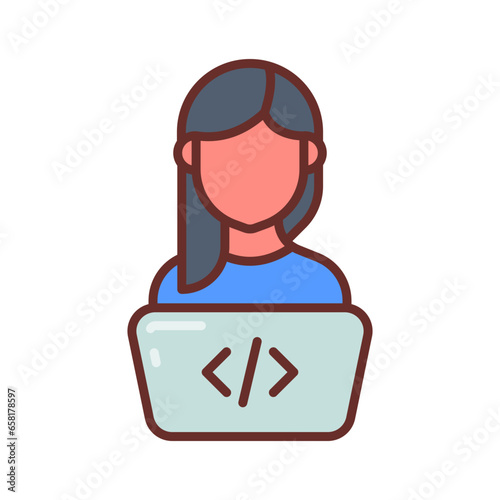Software Developer icon in vector. Illustration