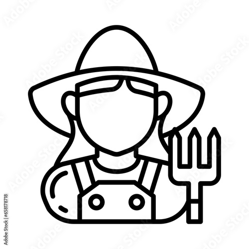 Farmer icon in vector. Illustration