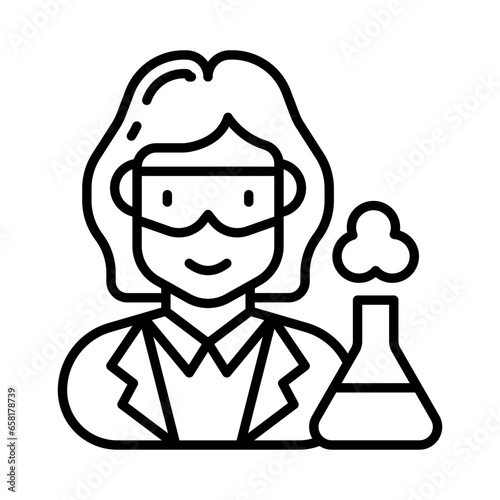 Scientist icon in vector. Illustration