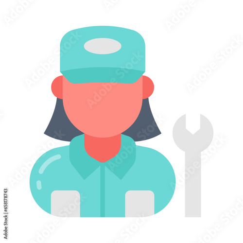Mechanic icon in vector. Illustration