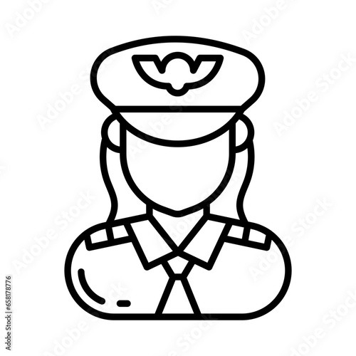 Pilot icon in vector. Illustration