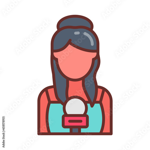 Reporter icon in vector. Illustration