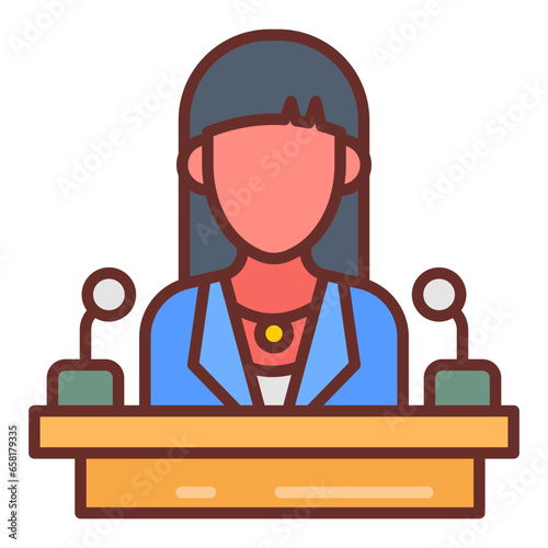 Politician icon in vector. Illustration