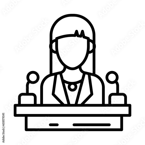 Politician icon in vector. Illustration