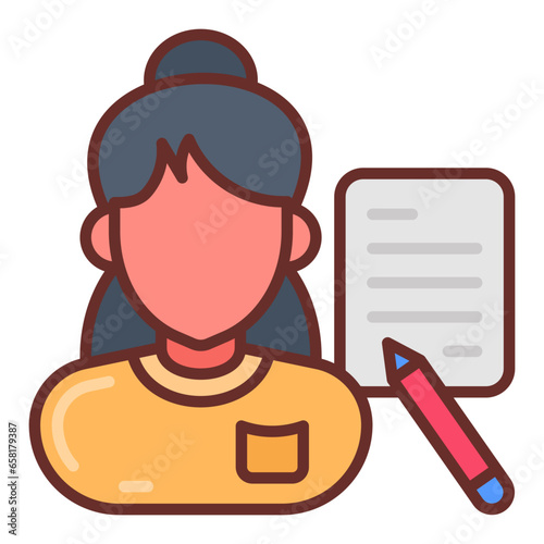 Blogger icon in vector. Illustration