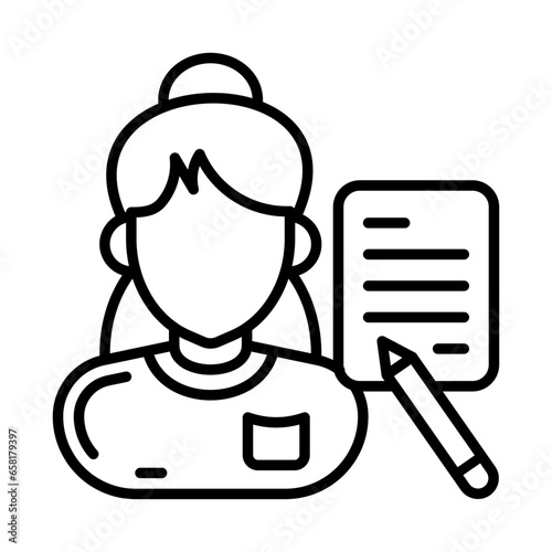 Blogger icon in vector. Illustration